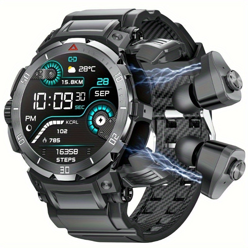 Smart Watch with Built-in Wireless Earphones