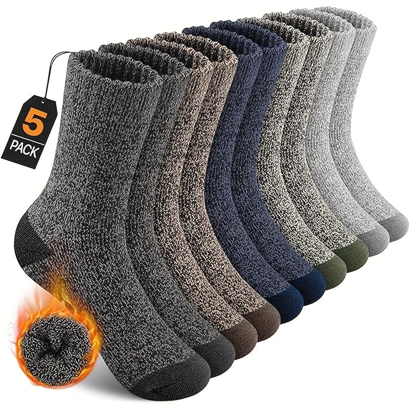 15 Pairs Men'S Merino Wool Blend Socks, T