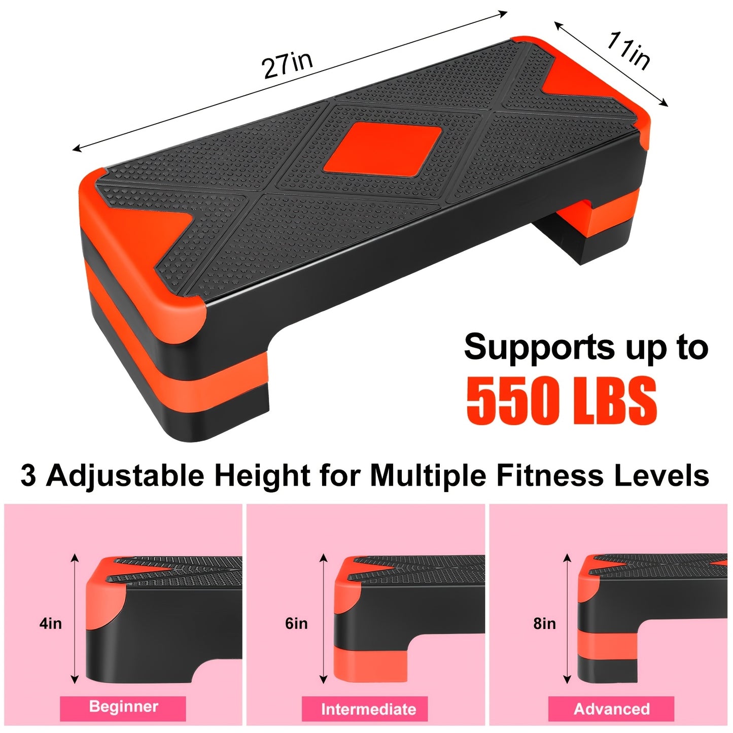 Adjustable Workout Aerobic Stepper