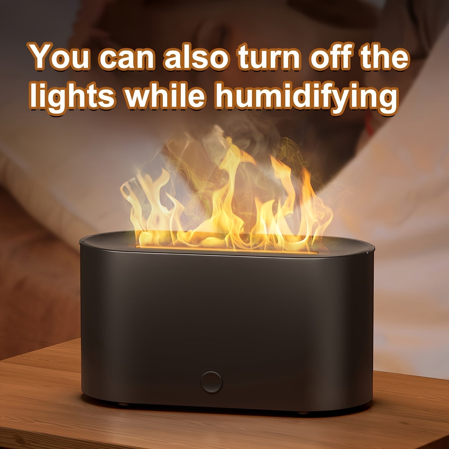 6-Color Flame Effect Humidifier & Essential Oil Diffuser