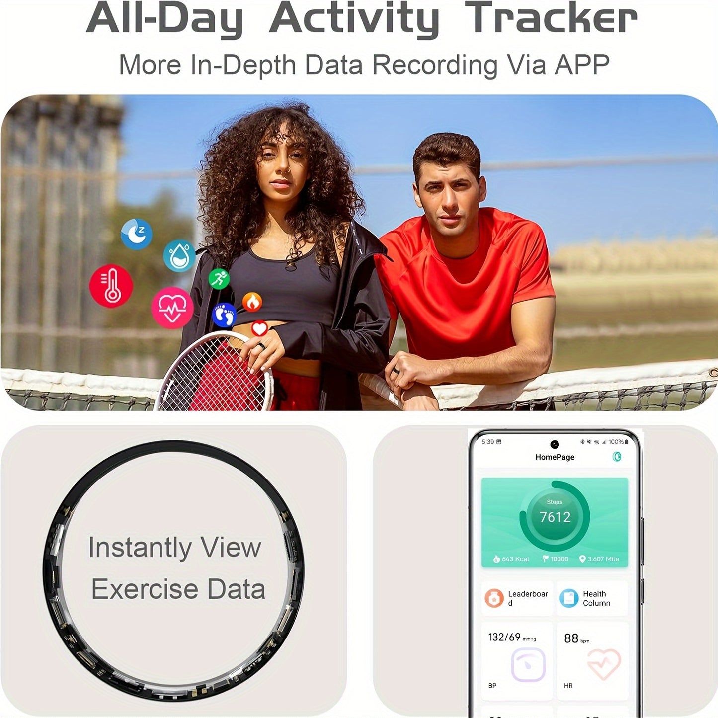 Smart Ring Fitness Tracker