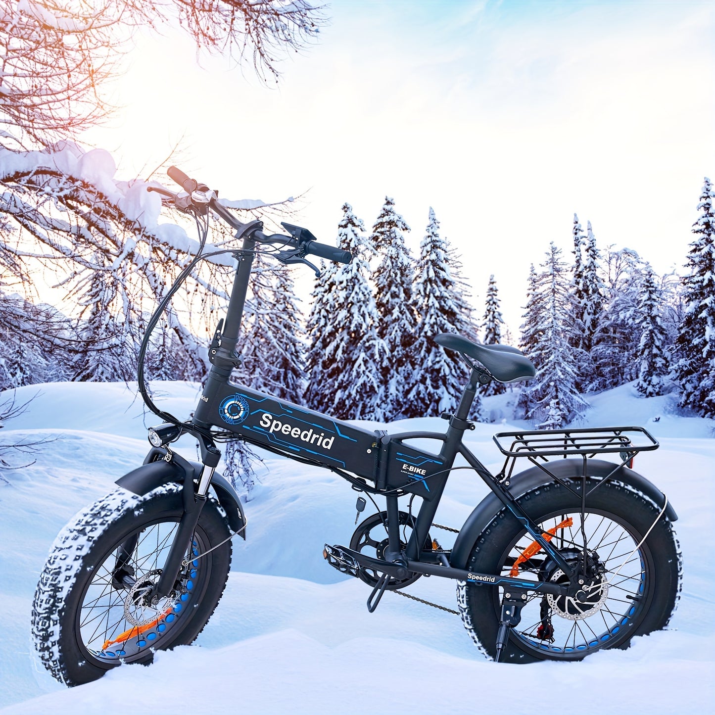 Powerful 500W 20" Fat Tire Folding Electric Bike for Adults