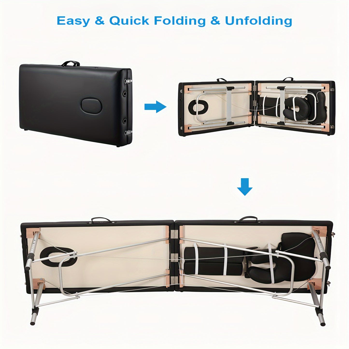 84in Wide Height Adjustable Portable Massage Table