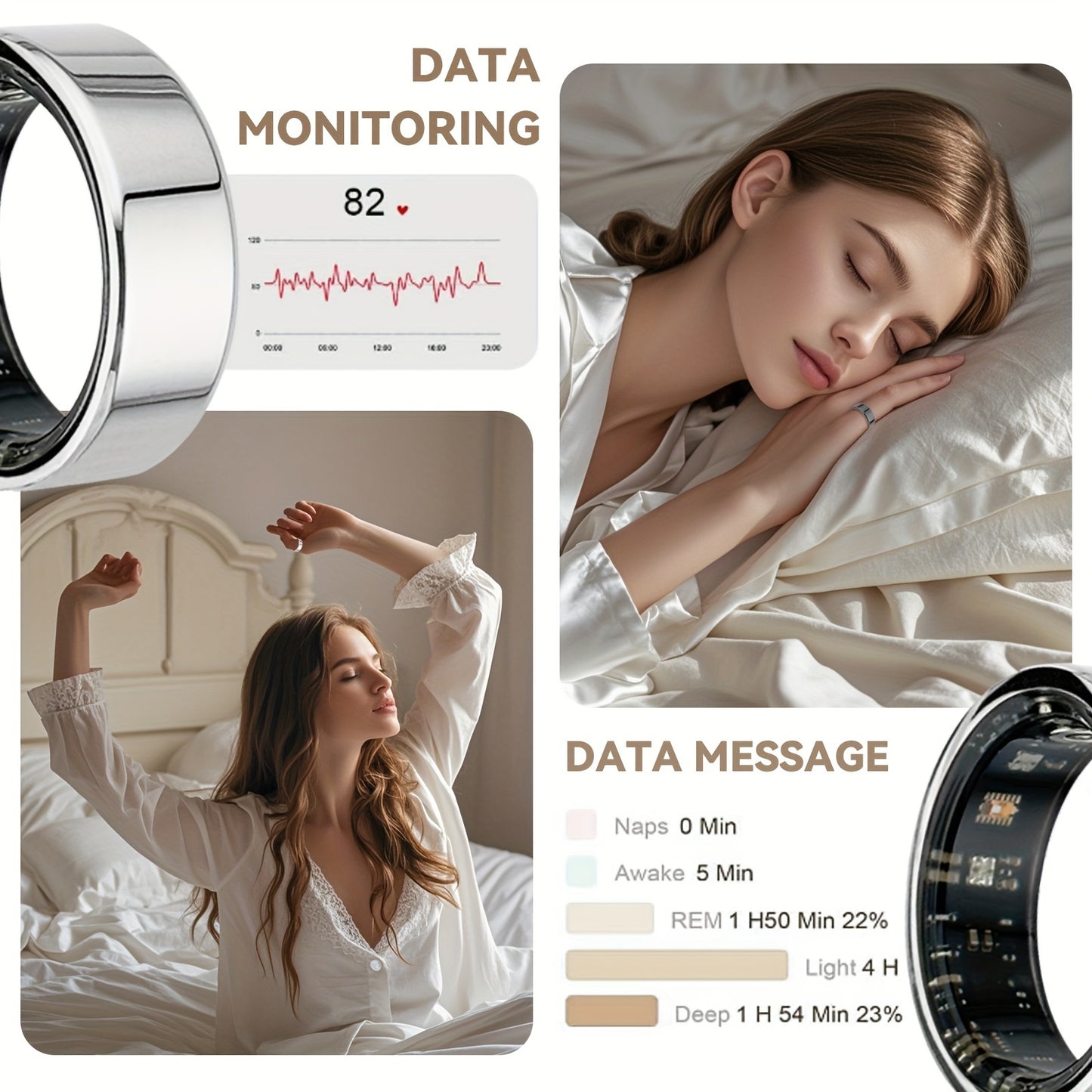 Upgraded Smart Ring with Real-Time Health & Fitness Tracking