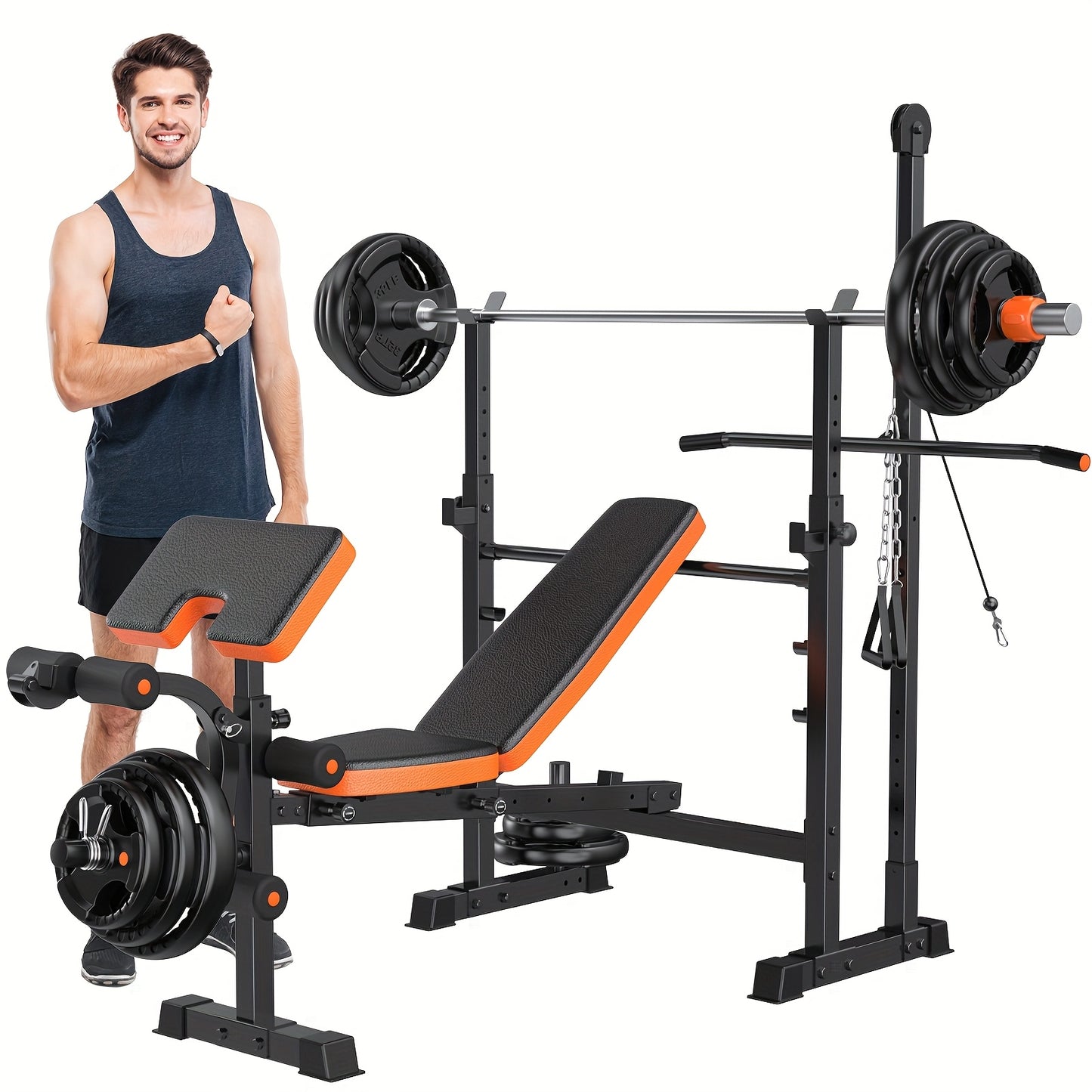 8-in-1 All In One Adjustable & Foldable Weight Bench