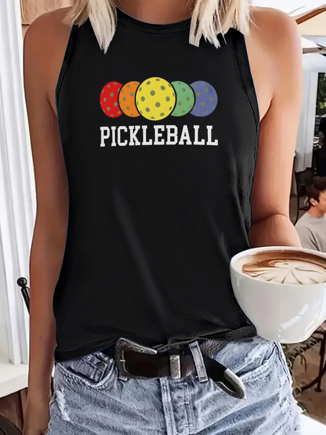 Women's Pickleball Graphic Sleeveless Tank Top