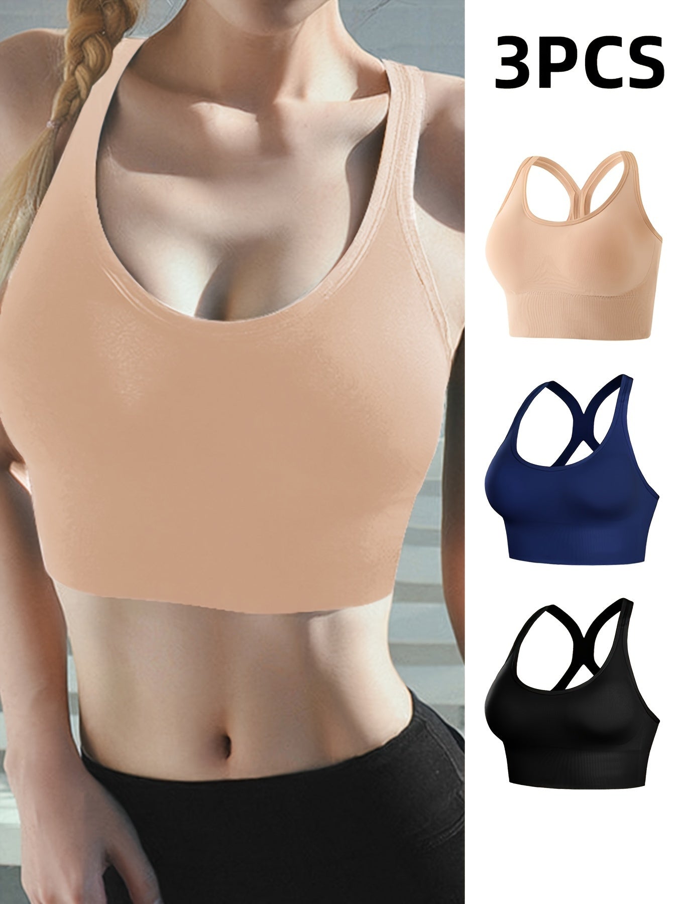 3 Pieces Of Sports Yoga Vest For Women