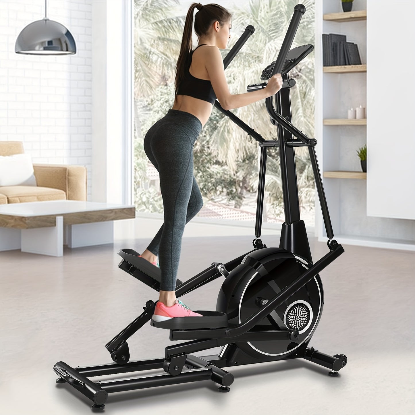 Elliptical Exercise Machine With Hyper-Quiet Front Magnetic Driving System