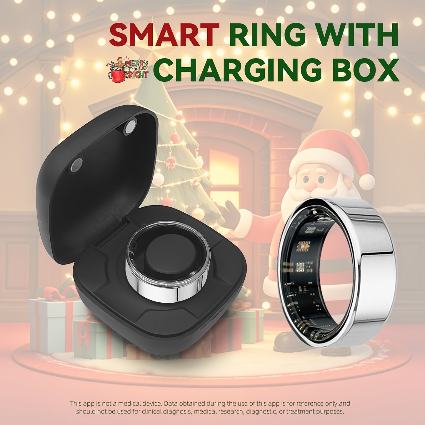 Upgraded Smart Ring with Real-Time Health & Fitness Tracking