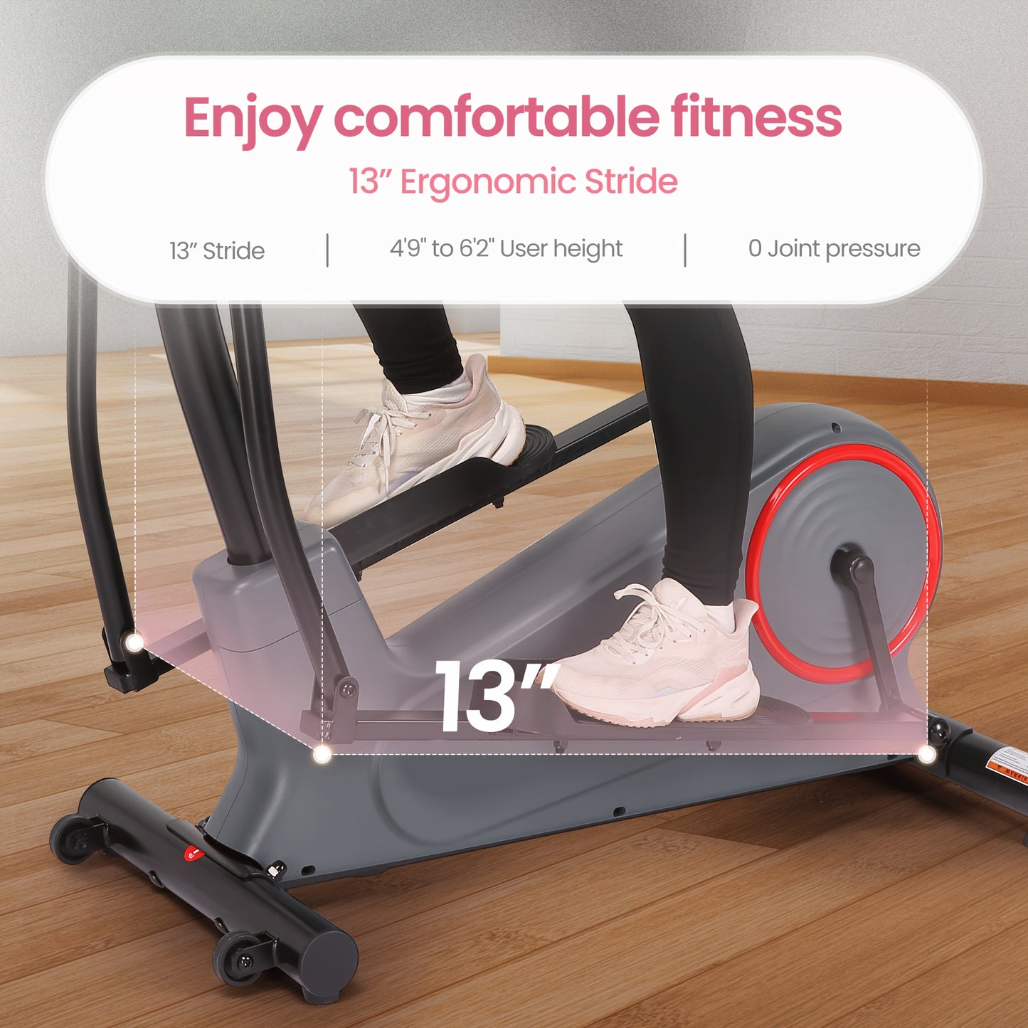 Quiet Home Elliptical with Front Flywheel