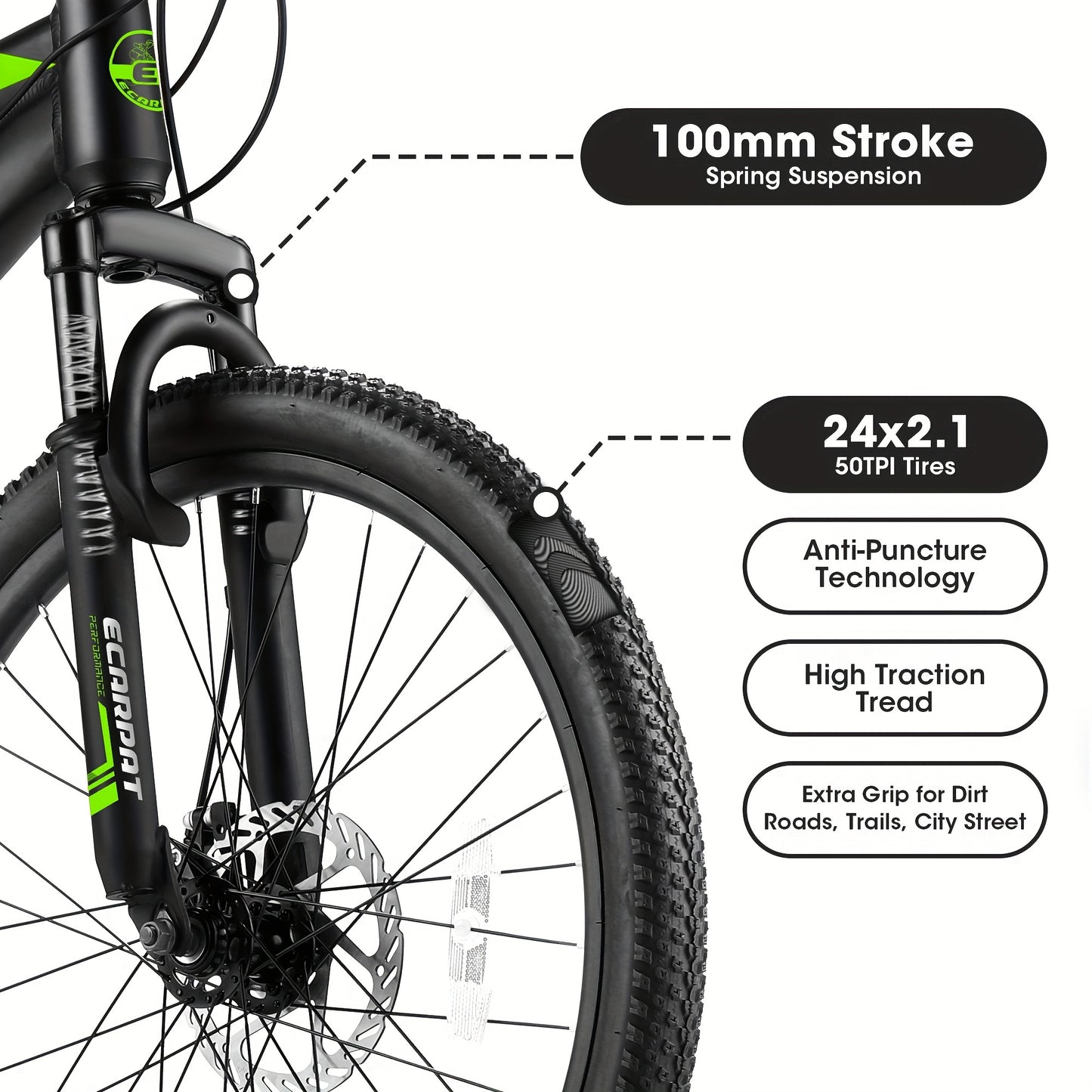 24 Inch Mountain Bike Bicycle For Adults