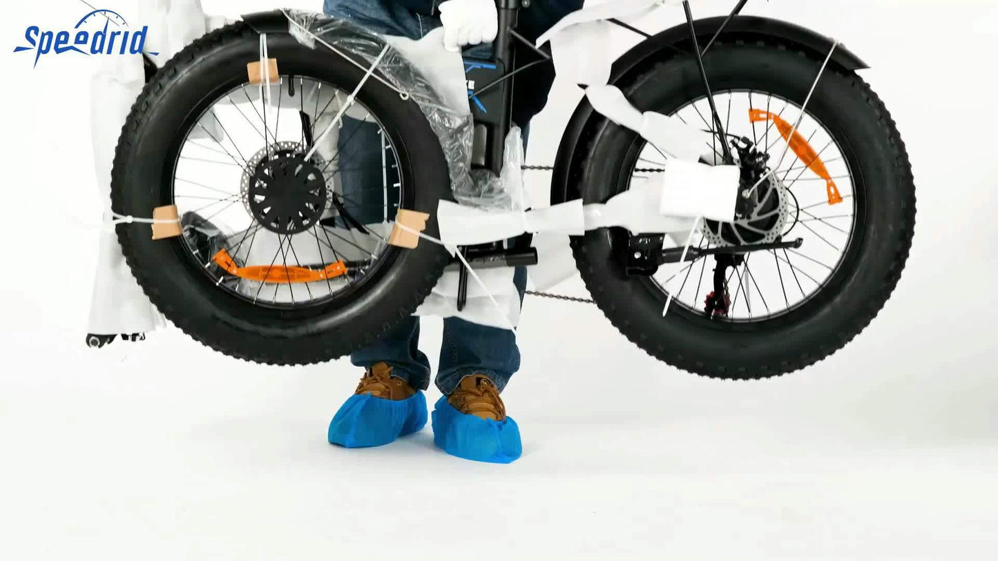 Powerful 500W 20" Fat Tire Folding Electric Bike for Adults