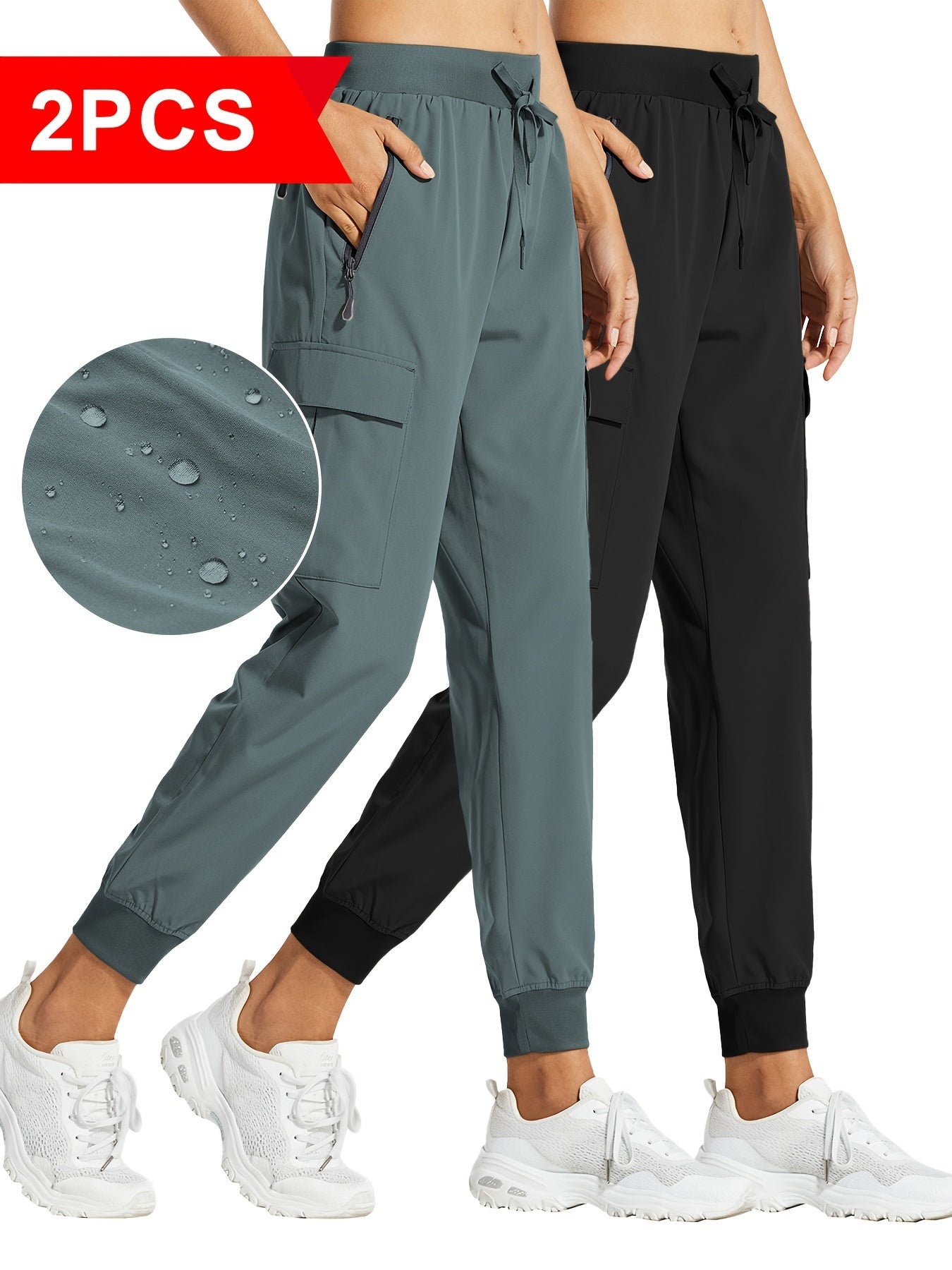2PCS Women's Cargo Joggers