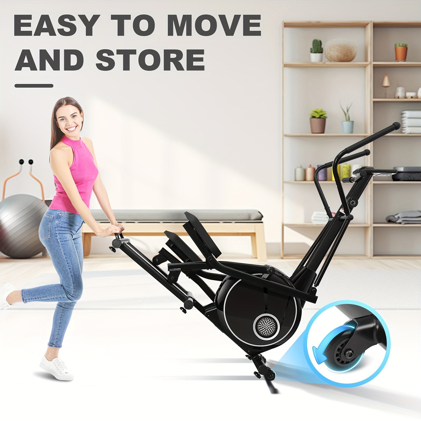 Elliptical Exercise Machine With Hyper-Quiet Front Magnetic Driving System