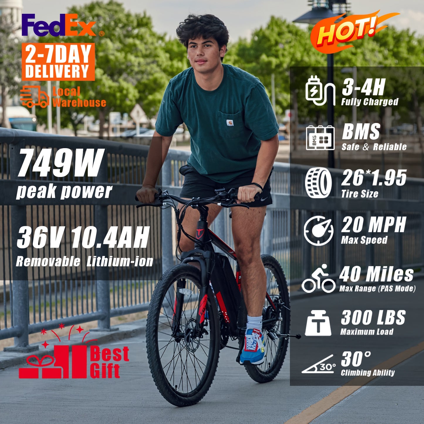 Victor 26" Electric Bike for Adults