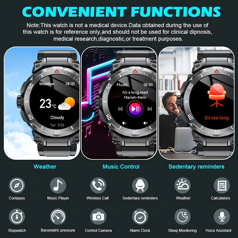Smart Watch with Built-in Wireless Earphones