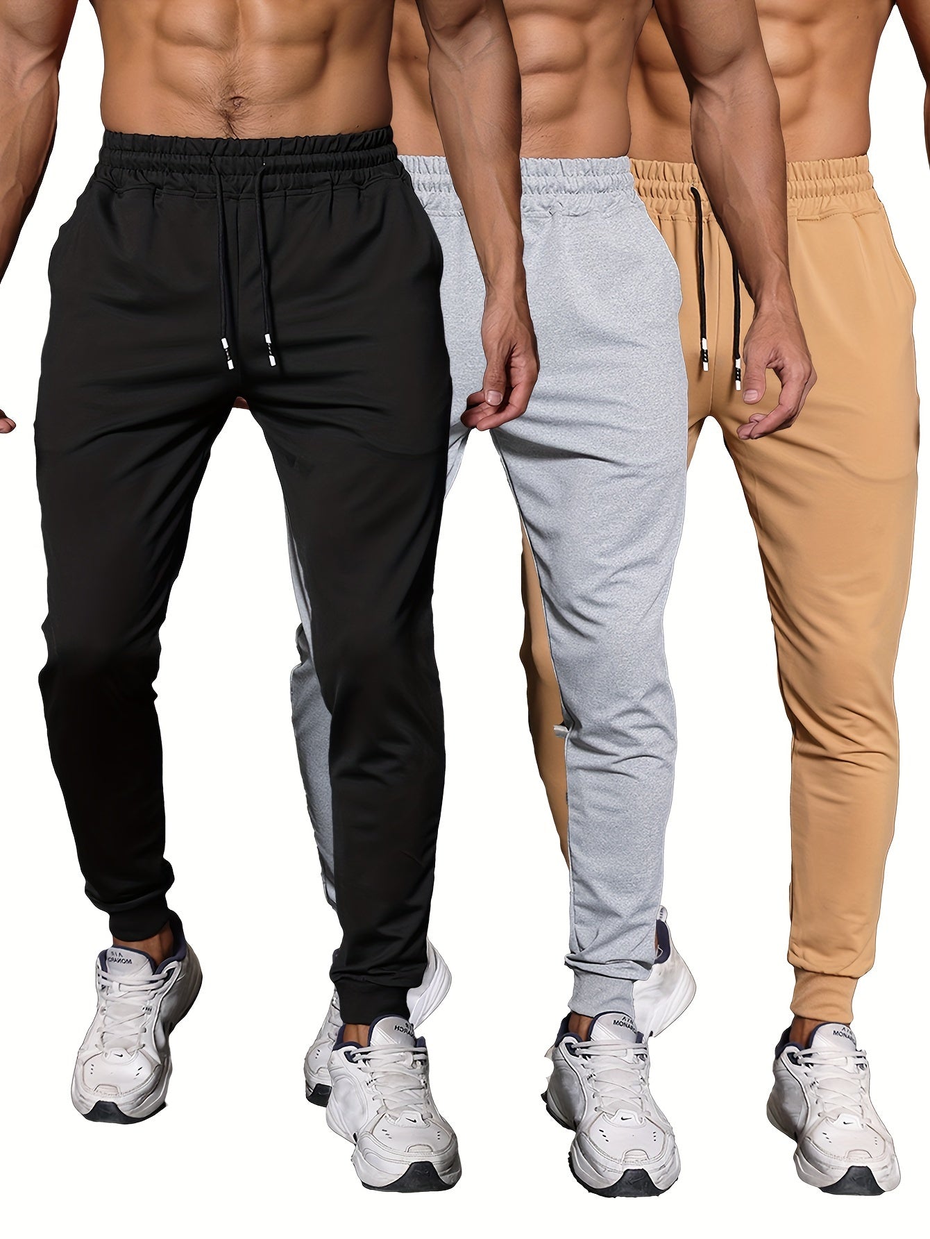 Regular Fit 3 Pcs Men's Jogger Sweatpants