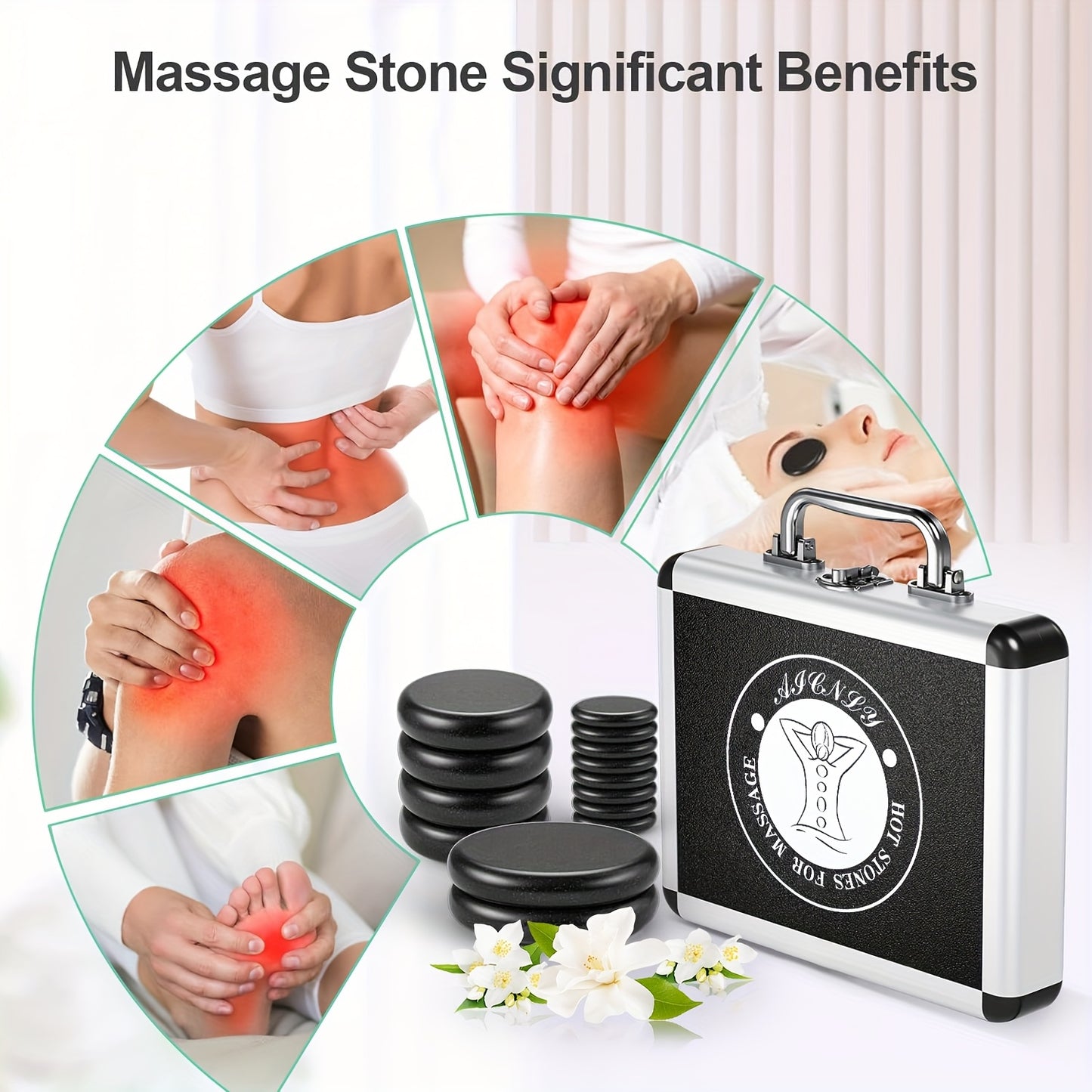 Hot Stones Massage Set with Temperature Adjustment