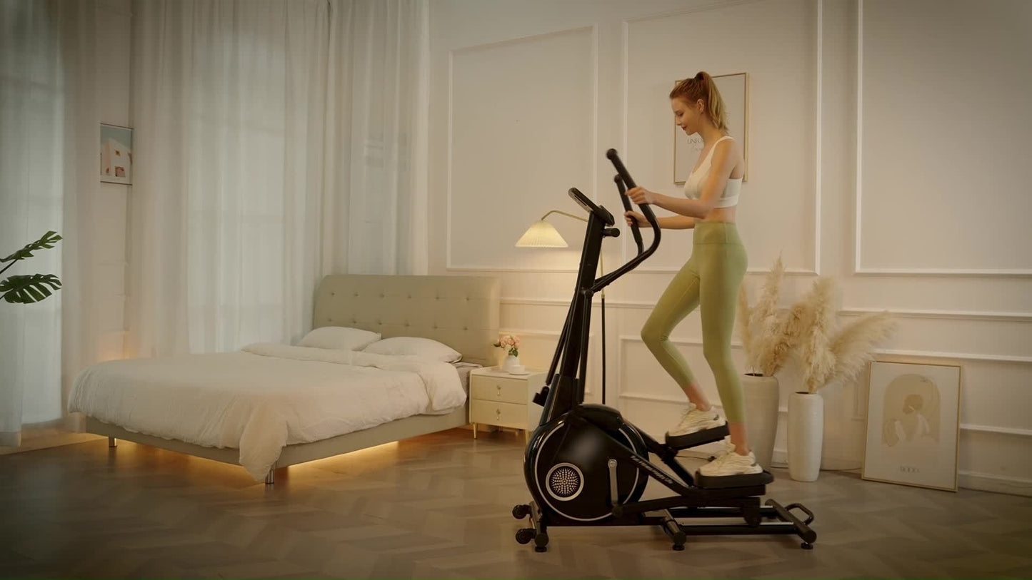 Elliptical Exercise Machine With Hyper-Quiet Front Magnetic Driving System