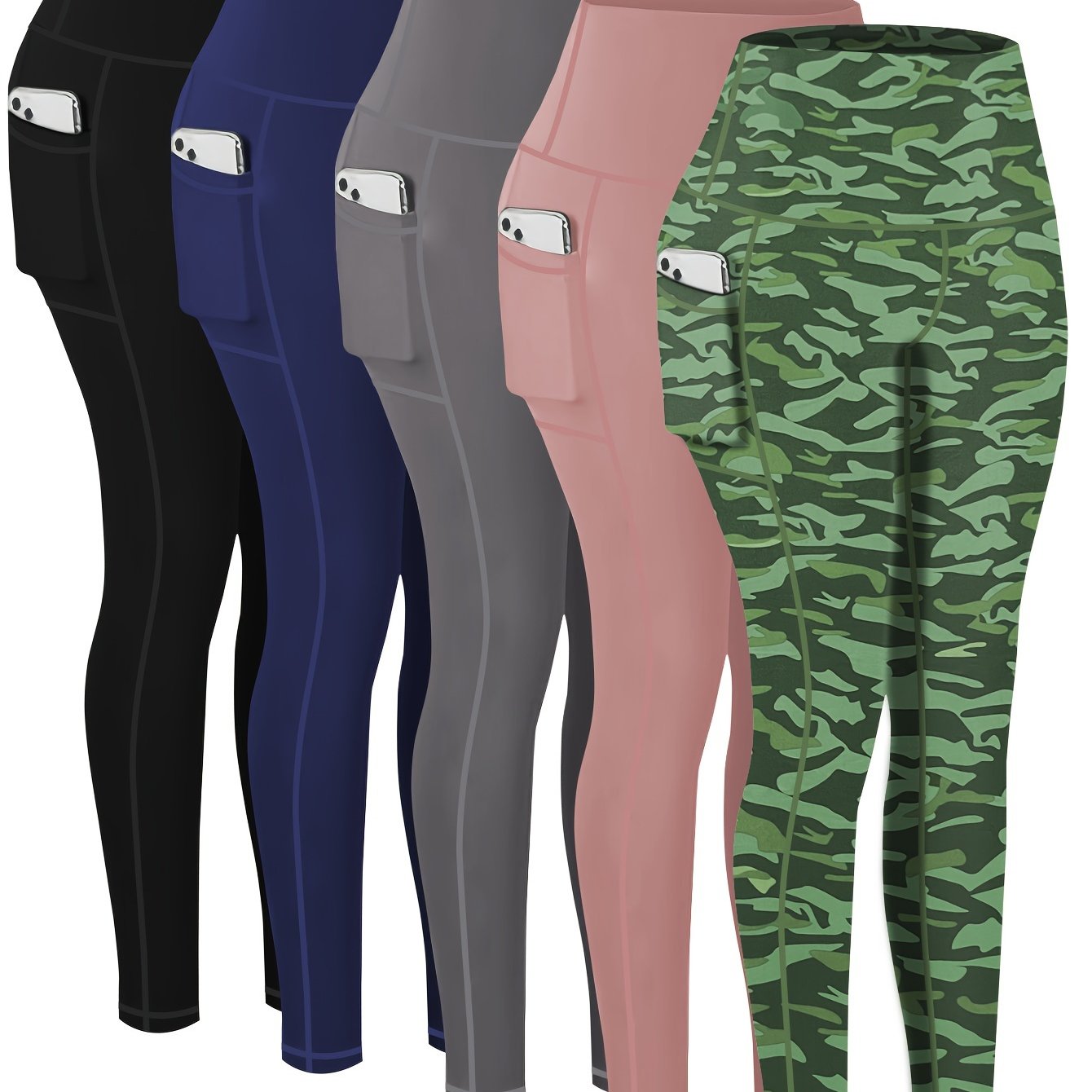 Five-piece Nine-point Printed Tracksuit Leggings