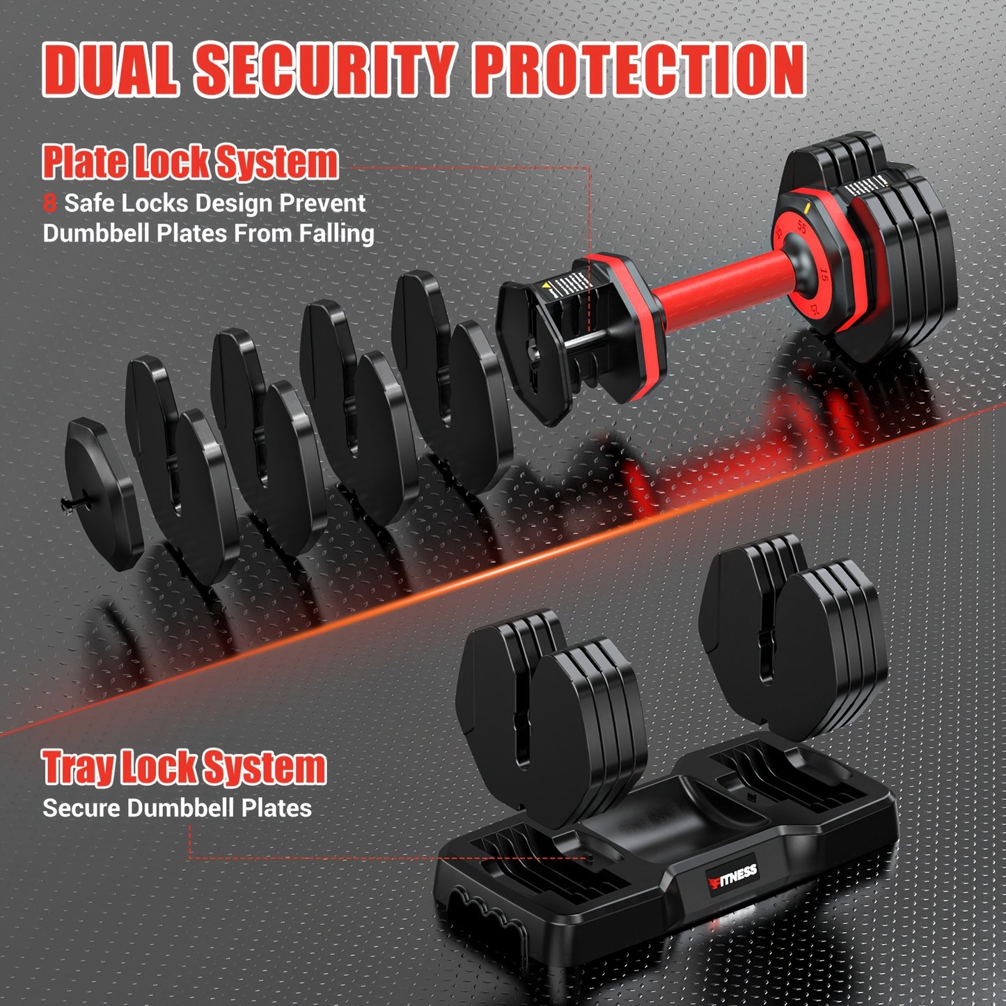 2pcs Adjustable Dumbbell Set