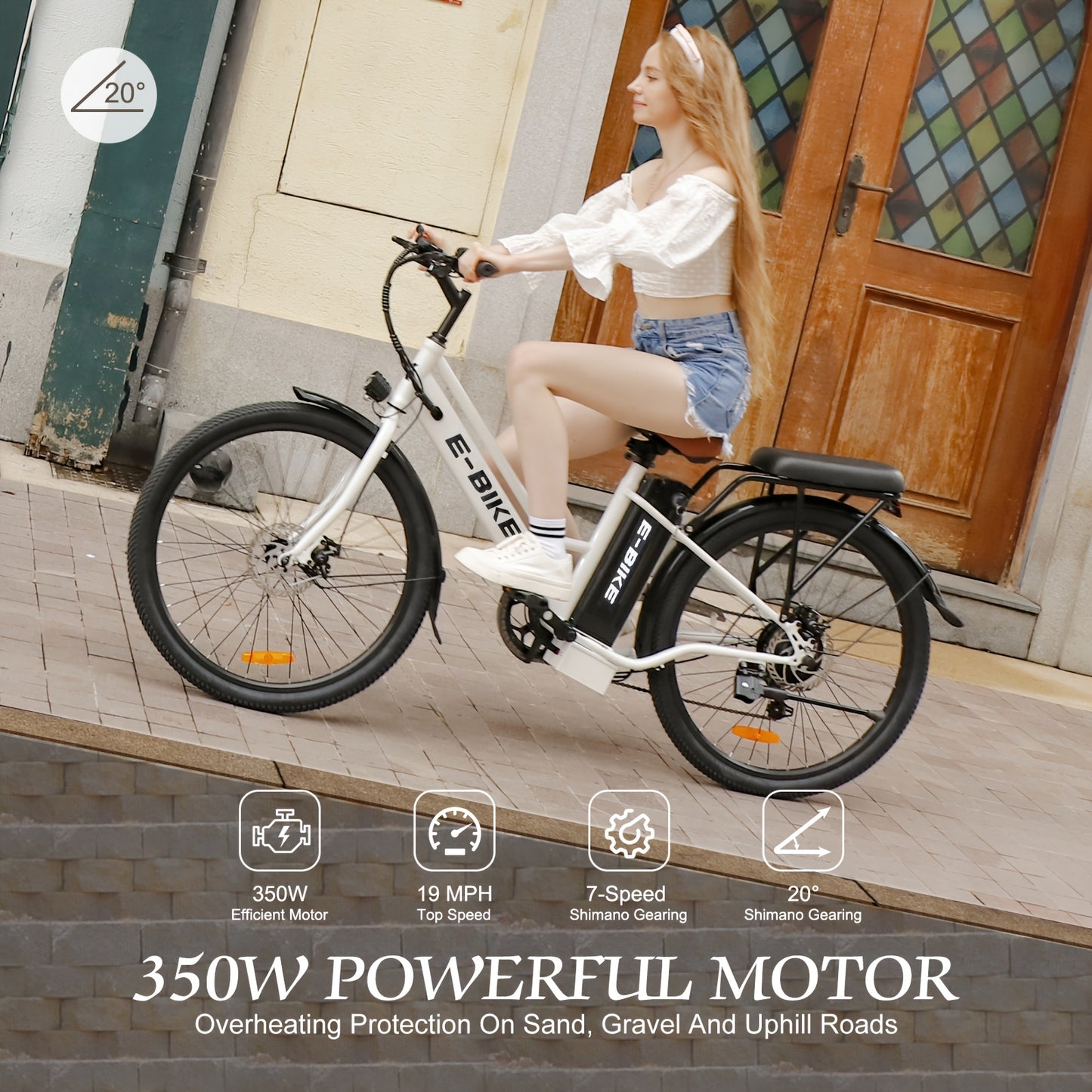 26" Electric Bike For Adults