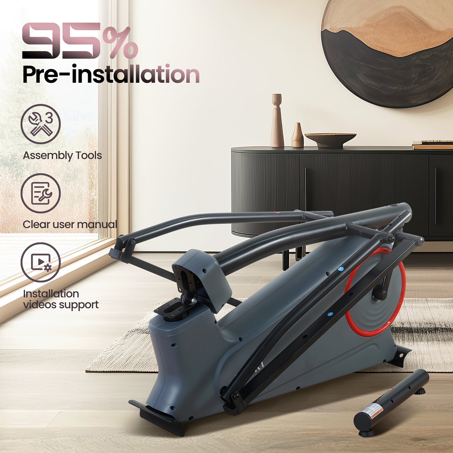 Quiet Home Elliptical with Front Flywheel