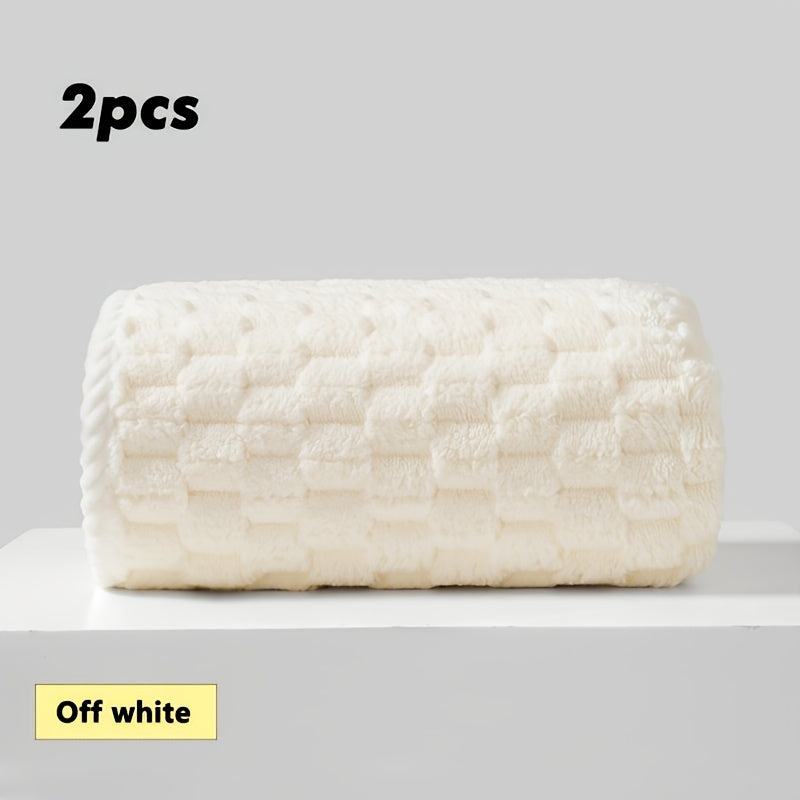 2pcs Ultra-Soft Waffle Weave Towels -