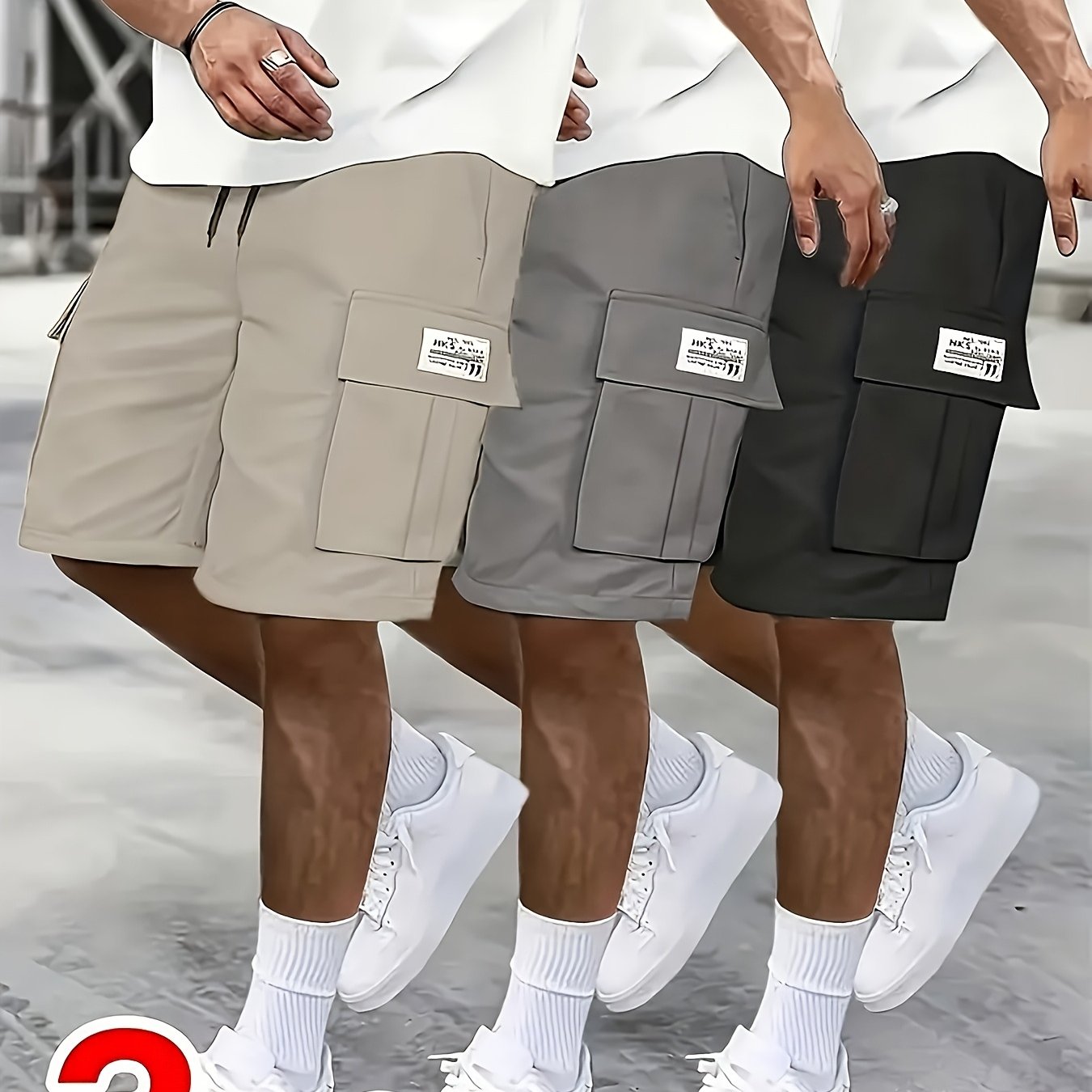 3-Pack Men's Cargo Shorts