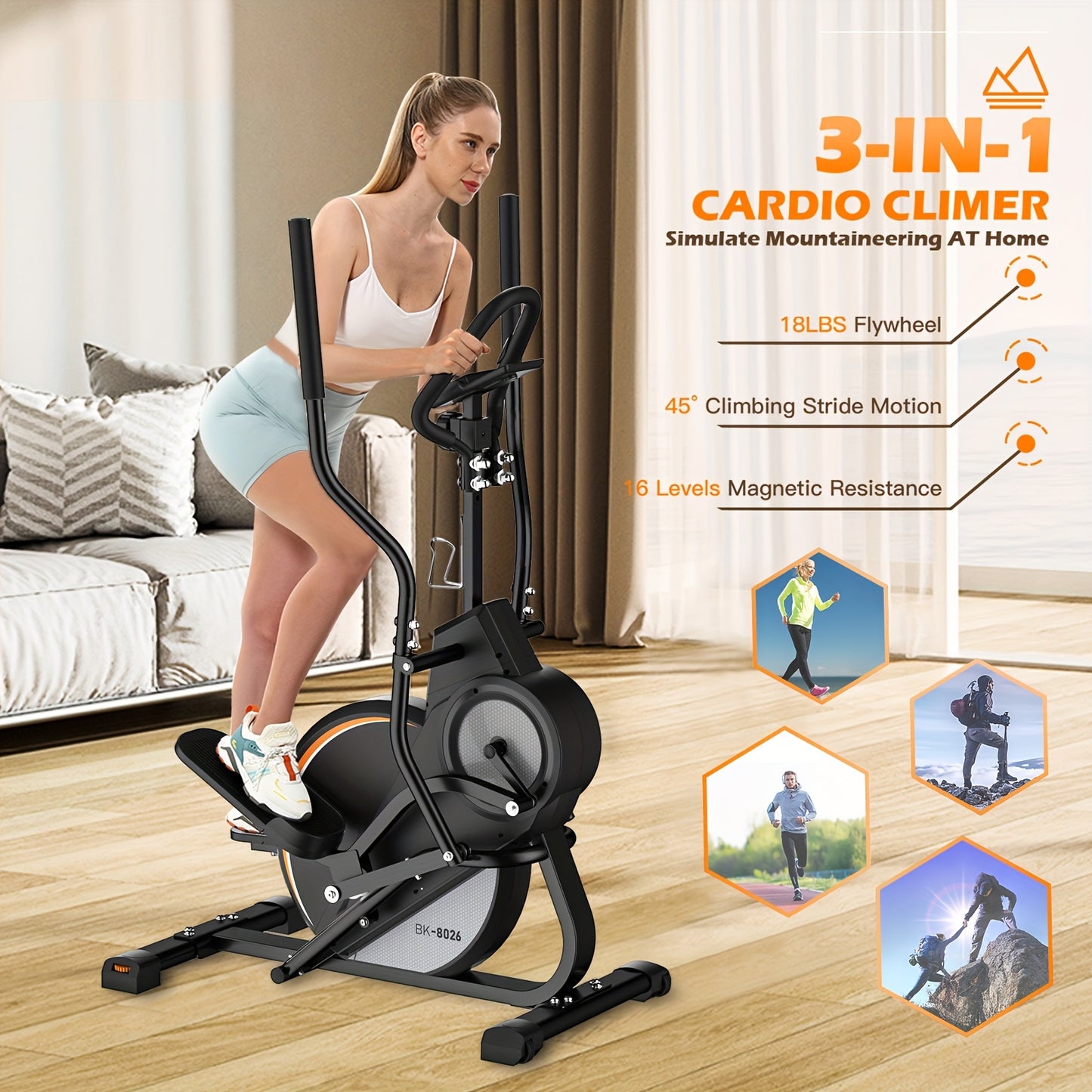 300 LBS Multifunctional Pro Cardio Climber