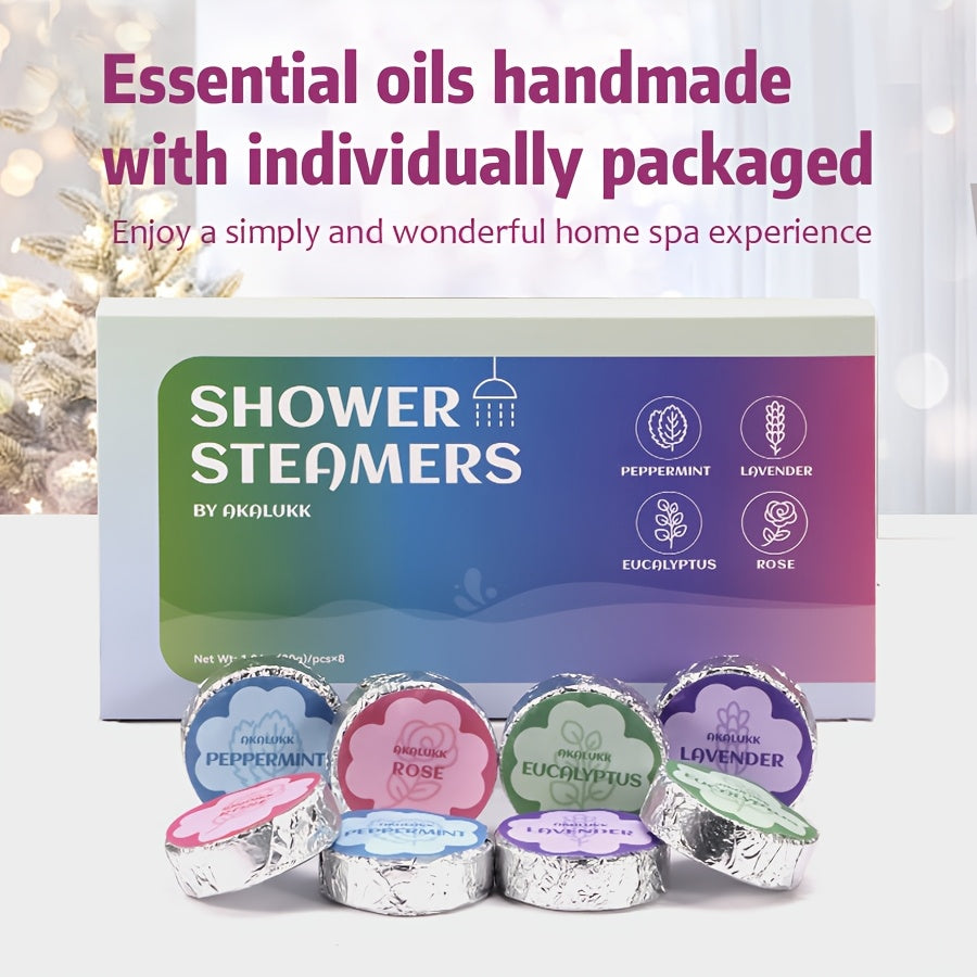 Eucalyptus * 2, Lavender * 2, Mint * 2, Rose Fragrance * 2 Shower Steamers