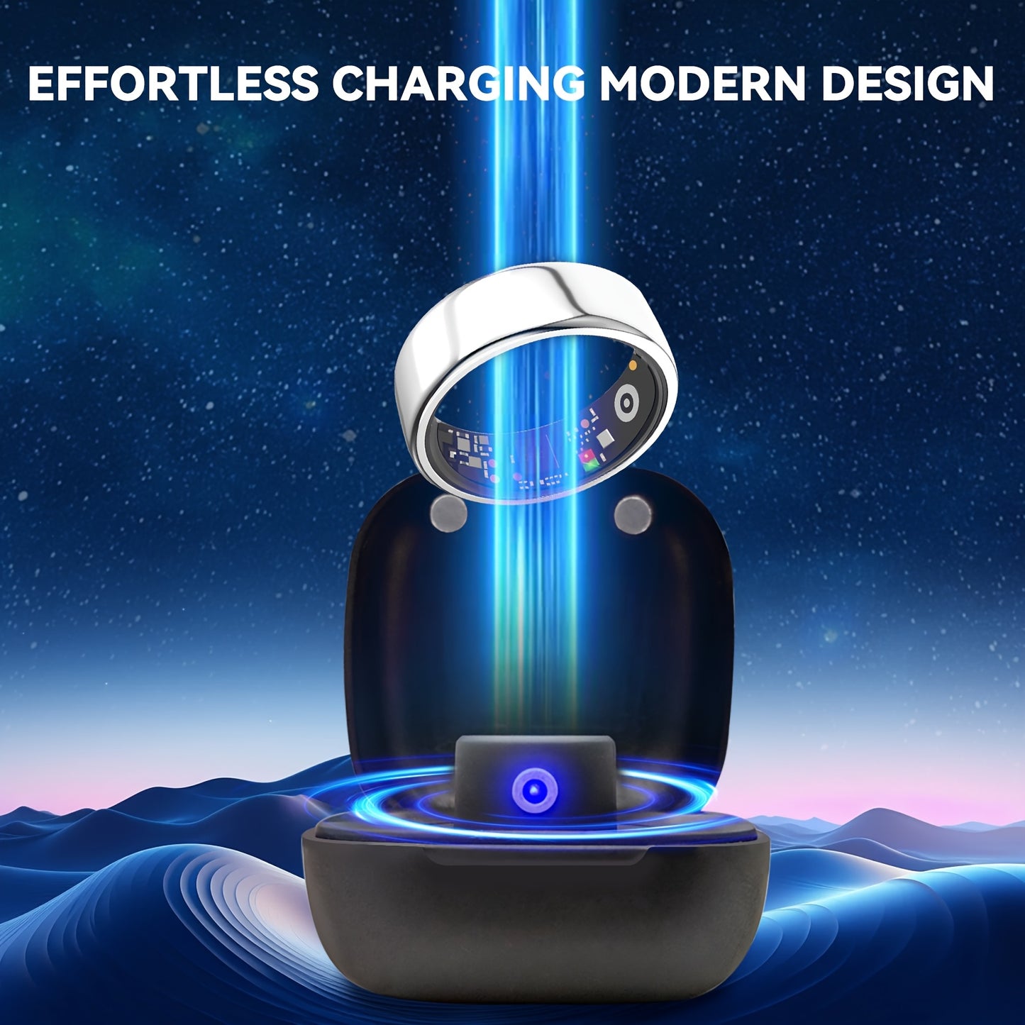 20+ Exercise Modes Smart Ring With Charging Case