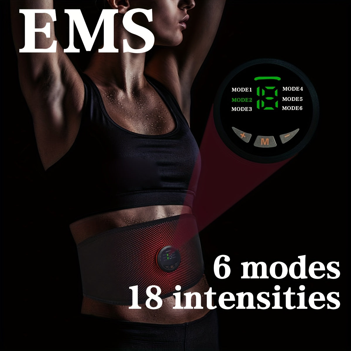 EMS Muscle Training Belt, Abdominal Muscle Massager