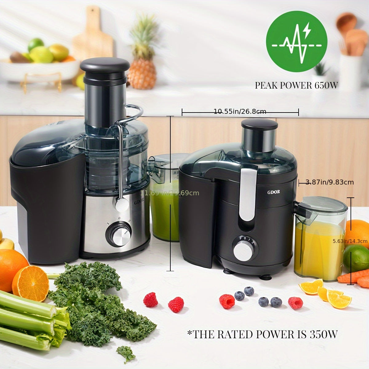 350W 2-Speed  Centrifugal Juicer