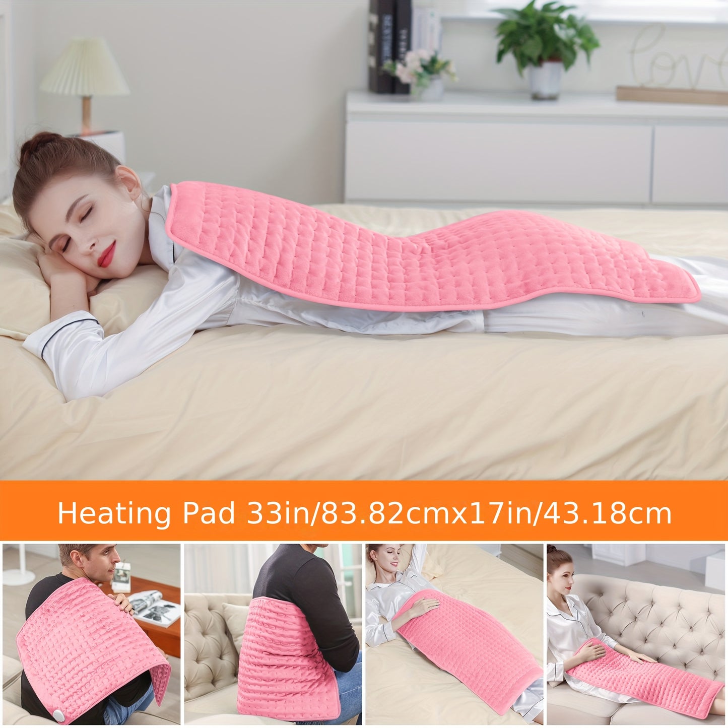 XXL Heating Pad with 6 Temperature Levels & 4 Timer Settings