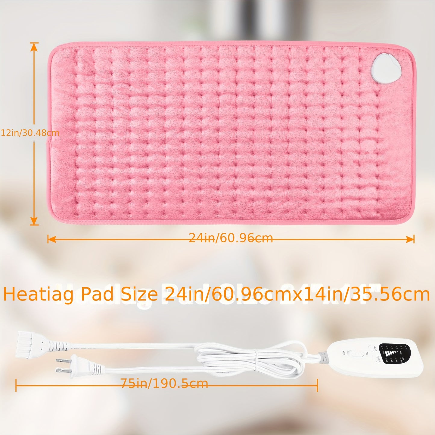 XXL Heating Pad with 6 Temperature Levels & 4 Timer Settings