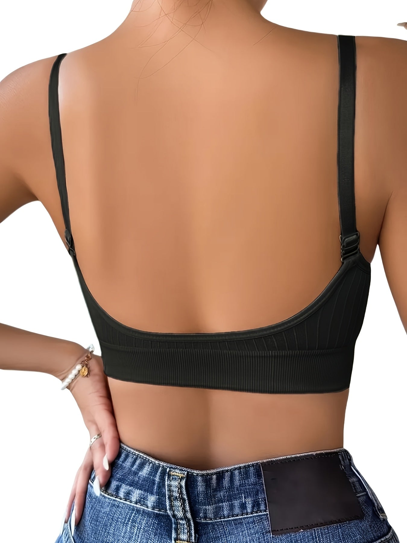 4pcs Women's U Back Sports Bra with Adjustable Straps And Removable Padded Bra