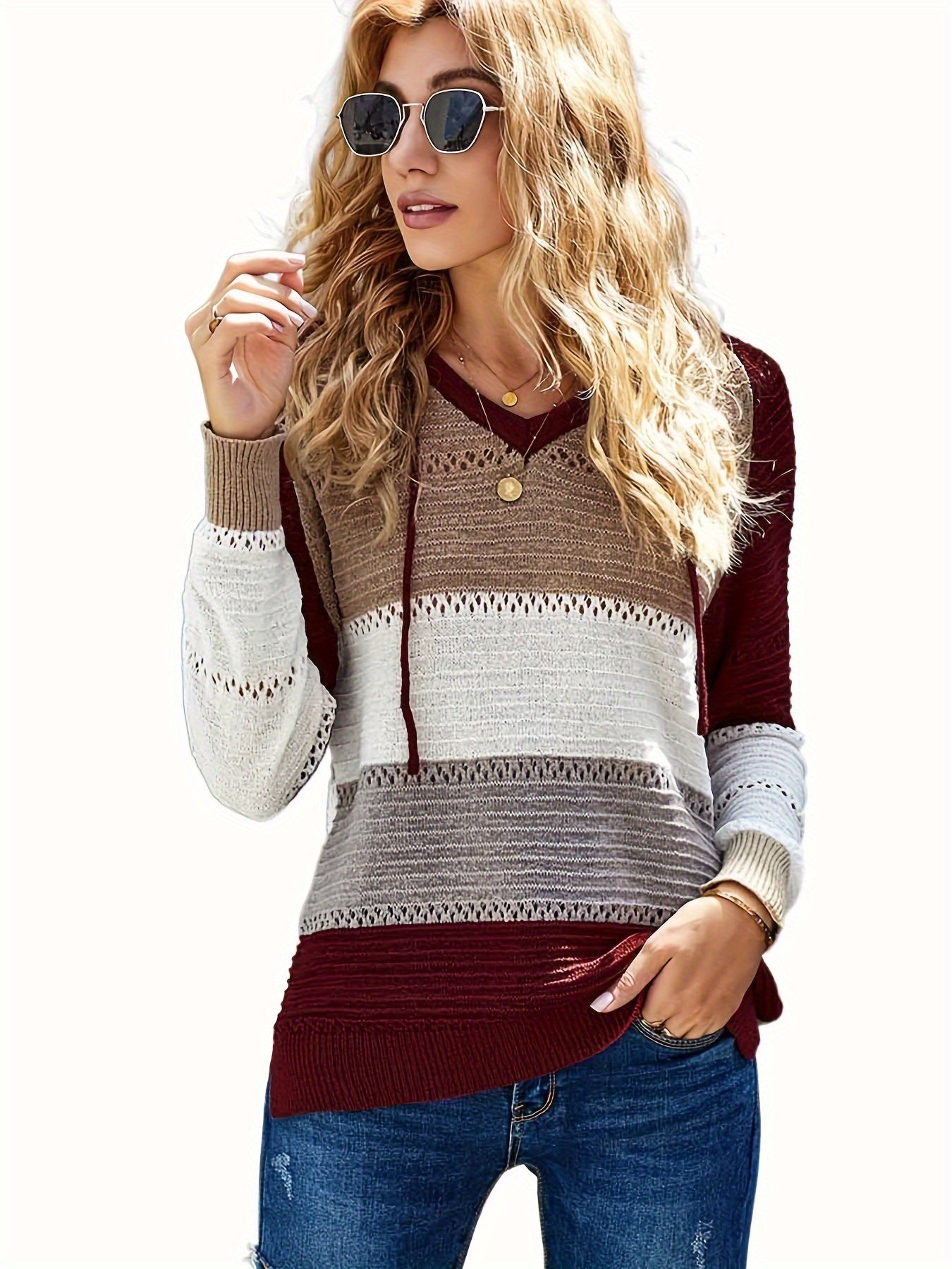 Women's Outdoor Long Sleeve Color Block Pullover/Cardigan