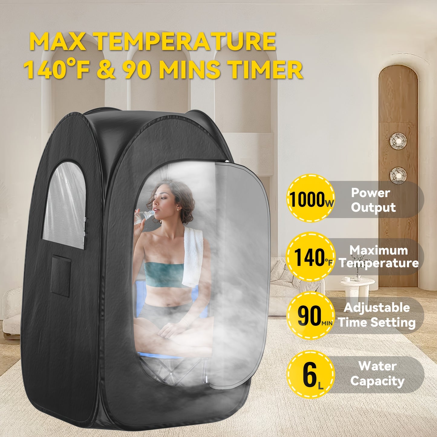 Thickened Foldable Portable Steam Sauna with Remote Control