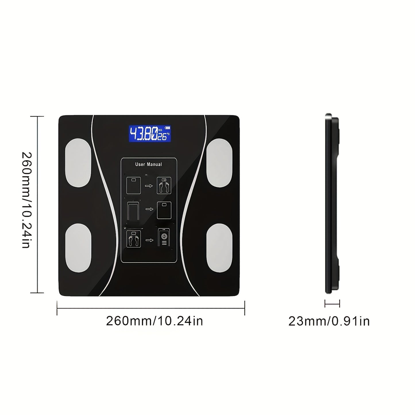 Daily Weight Tracking Smart Digital Bathroom Scale