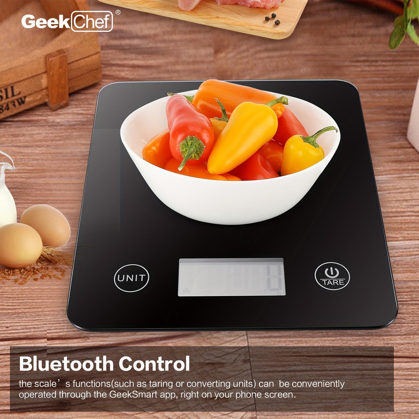 1pc Accurate Electronic Kitchen Scale with App, Digital Scales