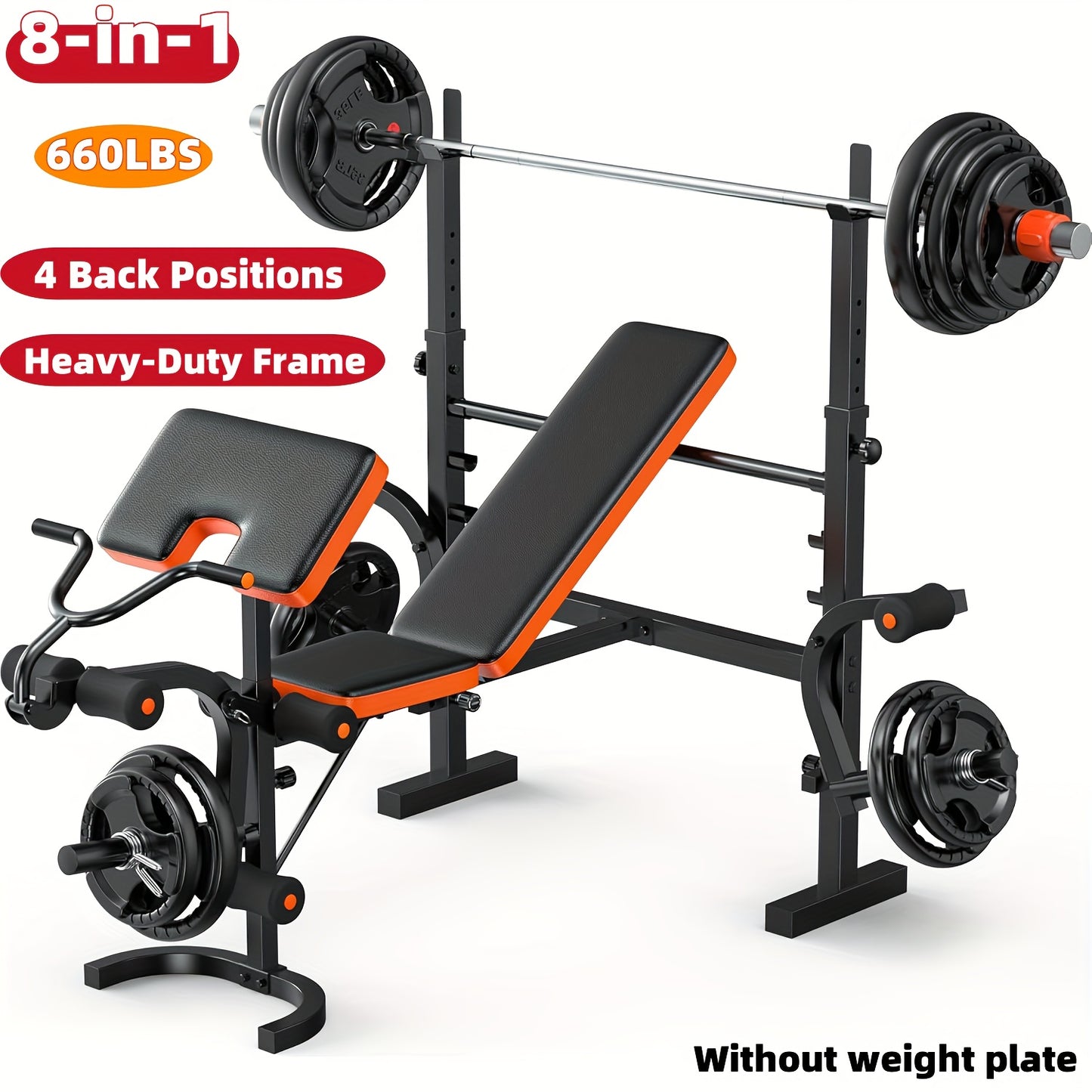8-in-1 All In One Adjustable & Foldable Weight Bench