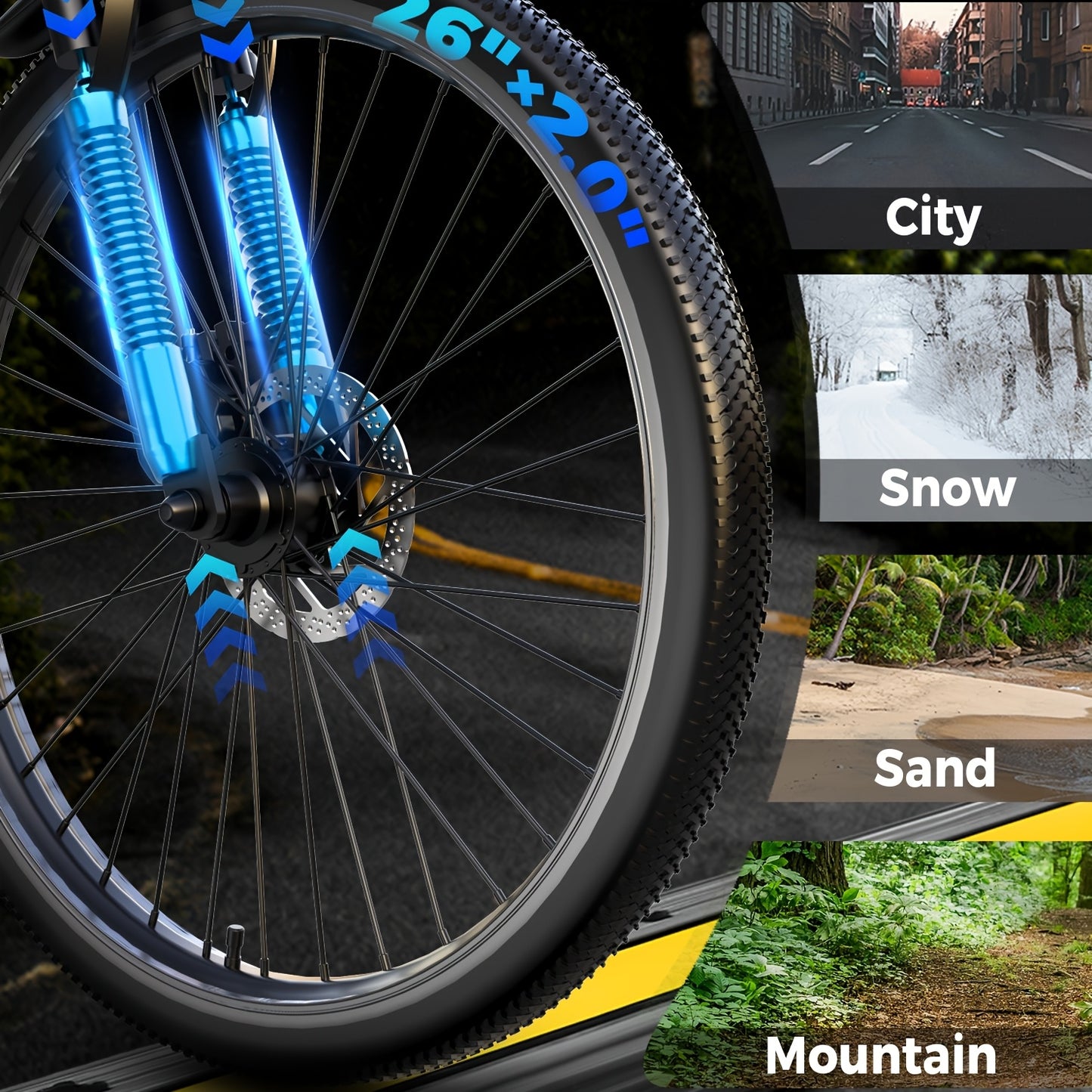 G26 749W/500-750W Peak Motor Electric Bike for Adults