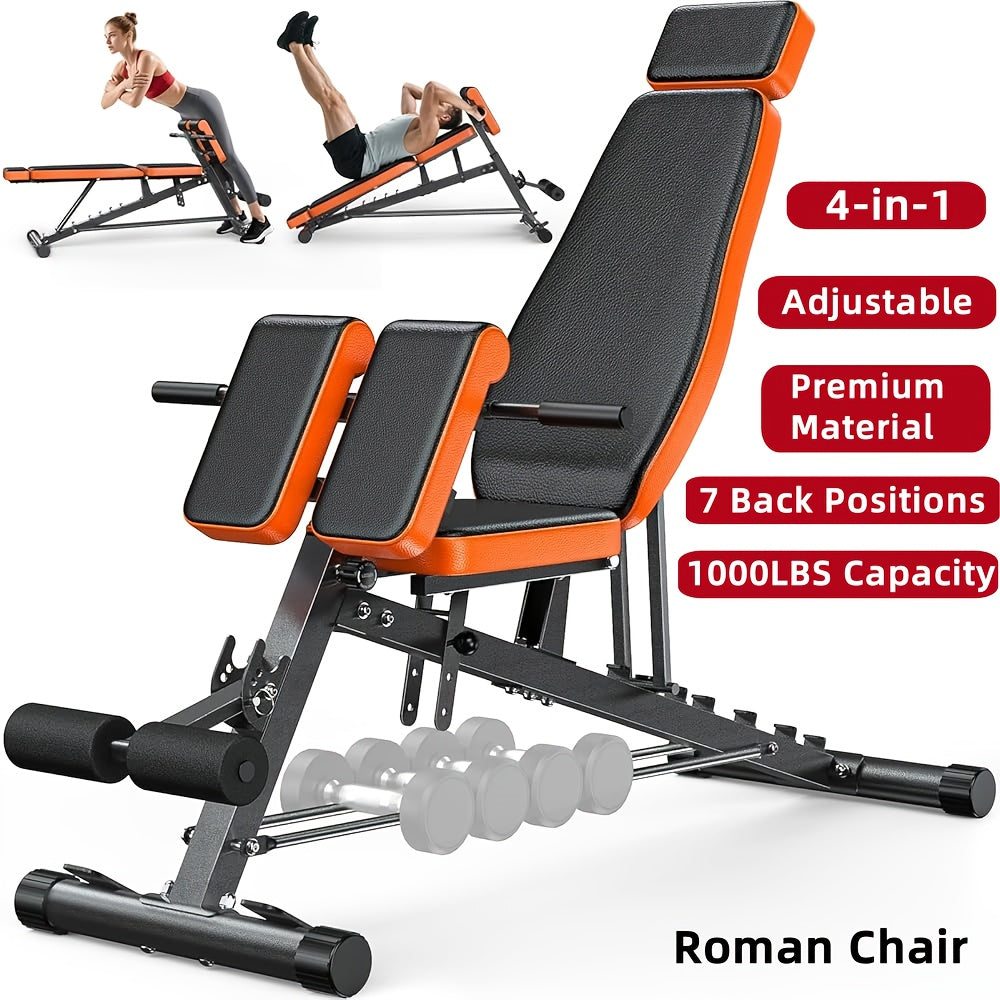 8-in-1 All In One Adjustable & Foldable Weight Bench