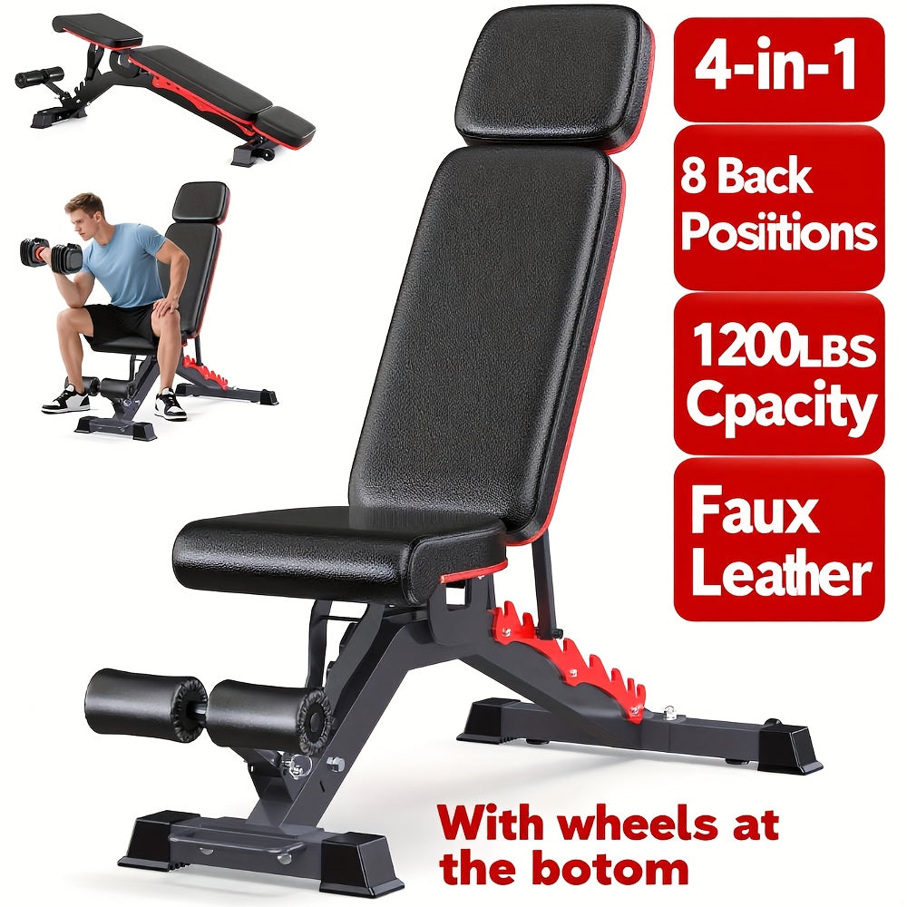 8-in-1 All In One Adjustable & Foldable Weight Bench