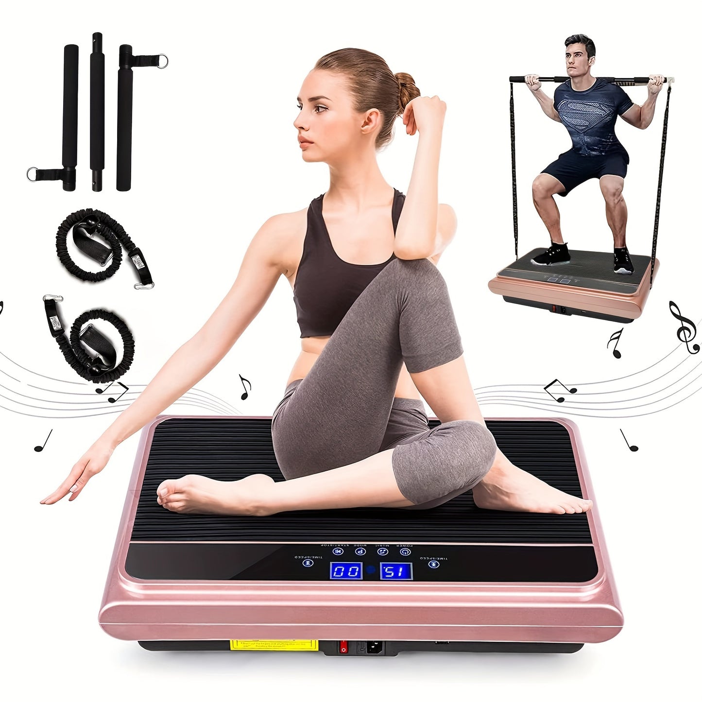 Pink Vibration Plate Exercise Machine