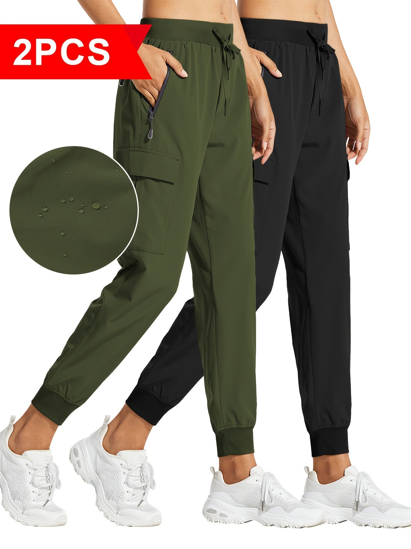 2PCS Women's Cargo Joggers