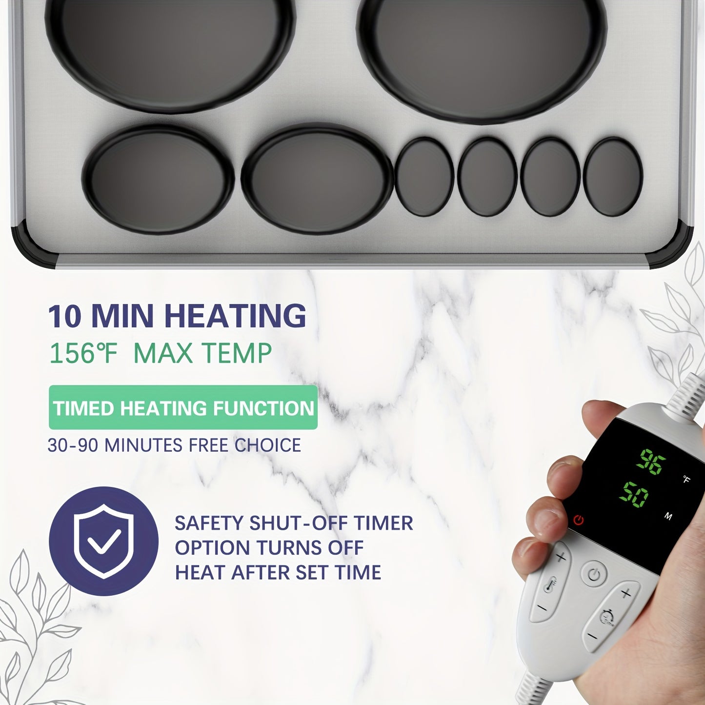 Hot Stones Massage Set with Temperature Adjustment