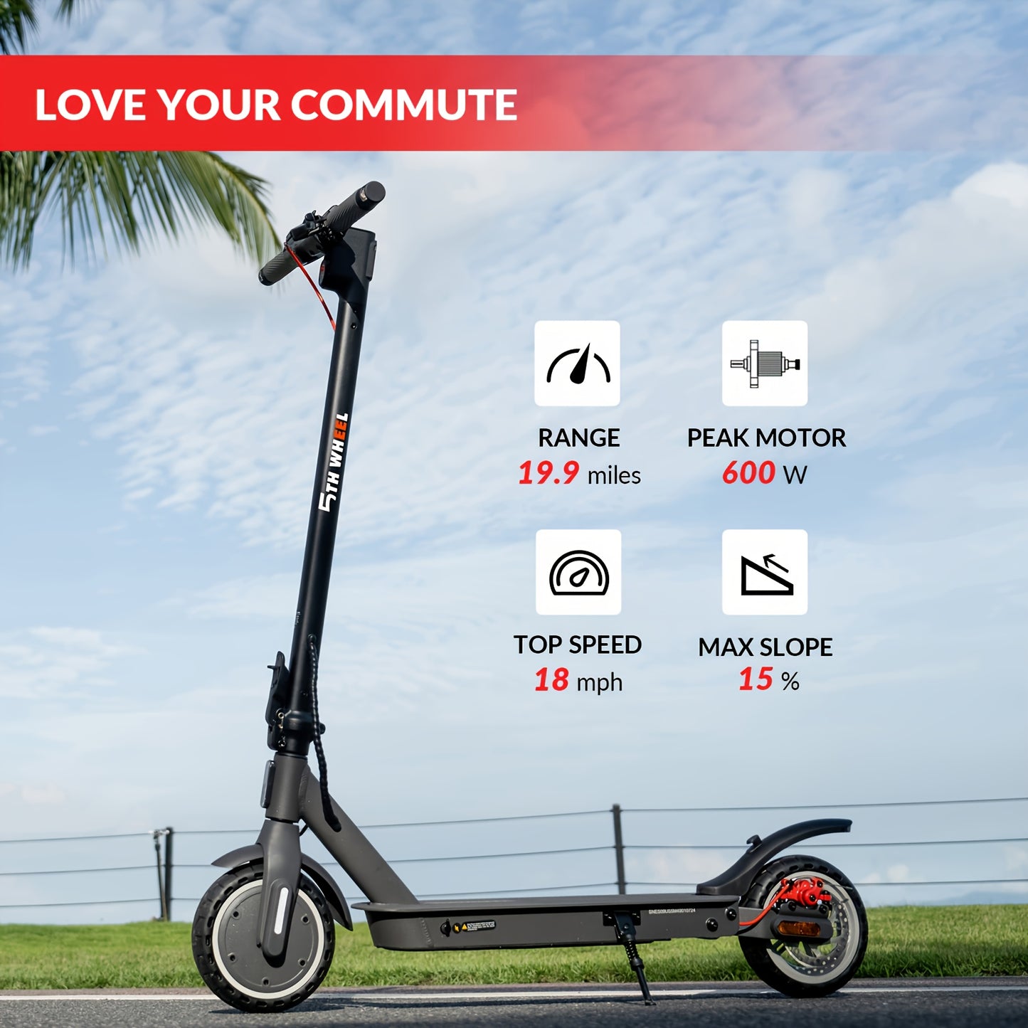 600W Peak Electric Scooter