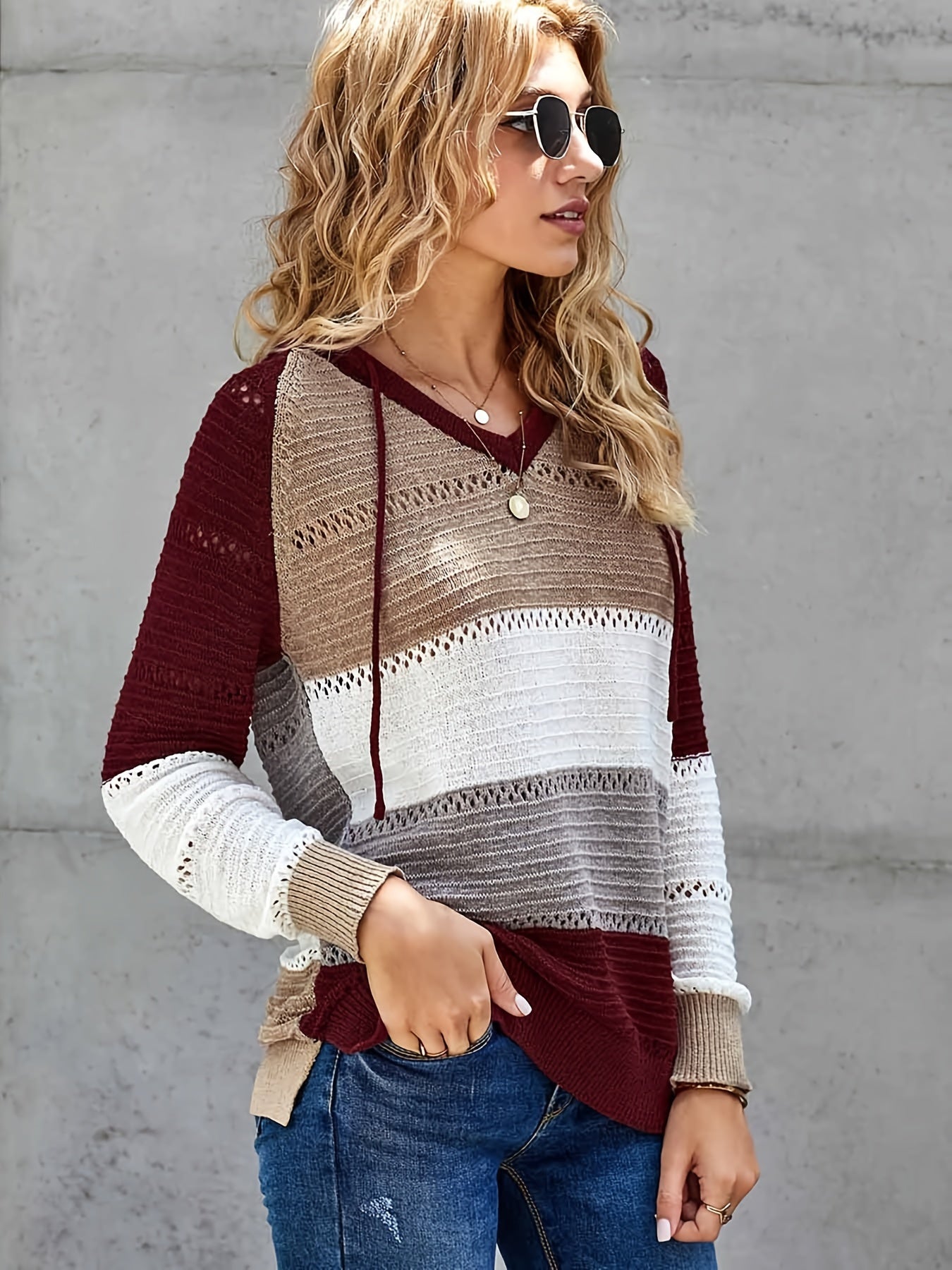 Women's Outdoor Long Sleeve Color Block Pullover/Cardigan